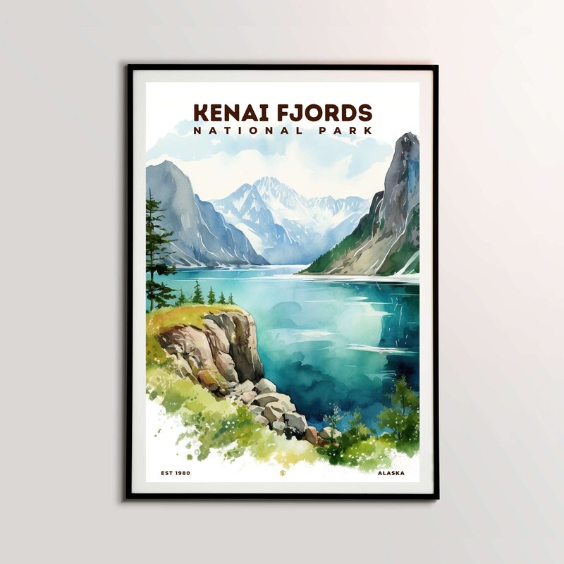 Kenai Fjords National Park Poster, Travel Art, Office Poster, Home Decor | S8